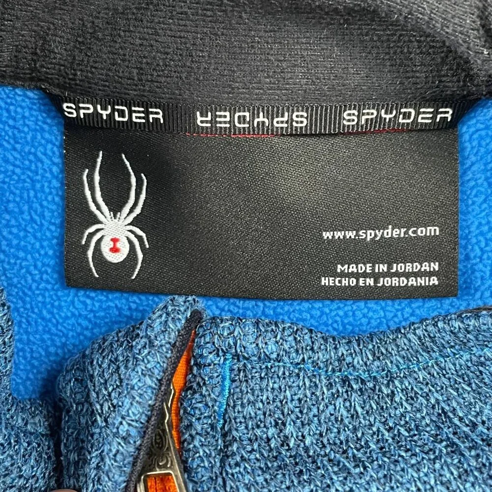Spyder 1/2 Zip Fleece‎ Mens Large Outbound Blue & Black Half Zip